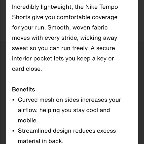 Nike red tempo running shorts, size small - Picture 2 of 8